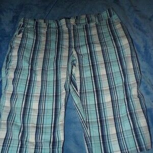 Soho Babe junior blue plaid shorts size 13